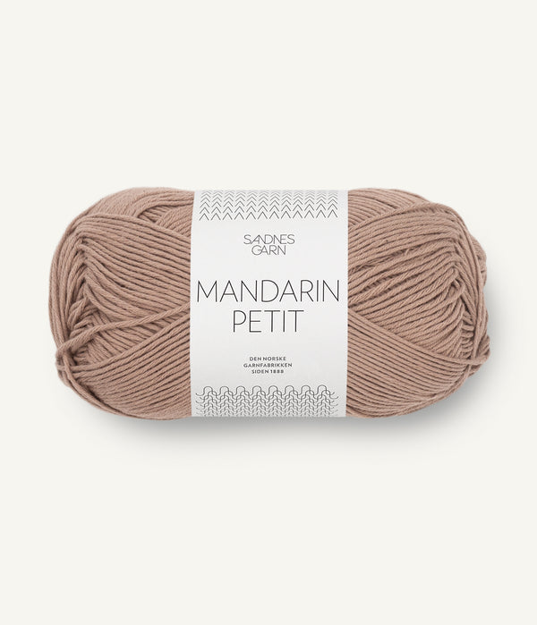 Sandnes Garn Mandarin Petit 3051 Iced Coffee – Baumwollgarn aus 100 % Baumwolle