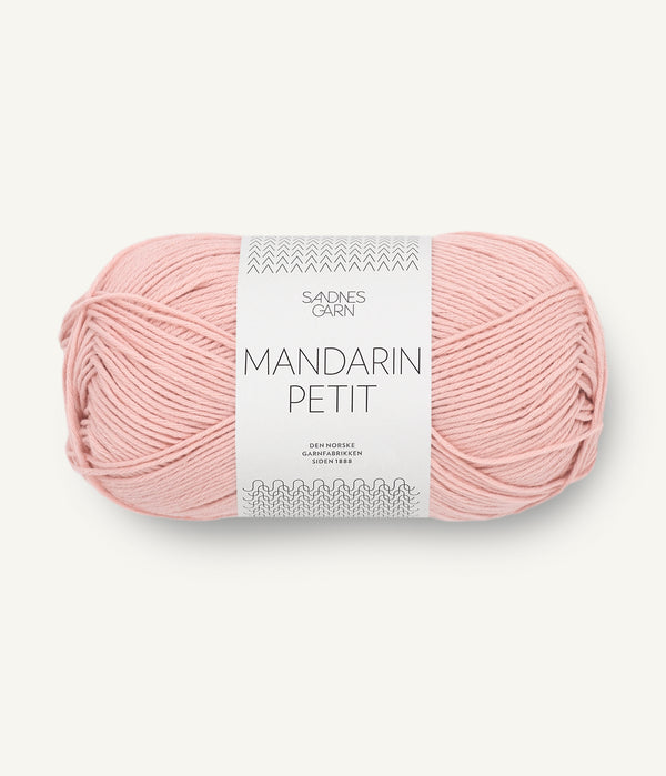 Sandnes Garn Mandarin Petit 4002 Light Blossom – Baumwollgarn aus 100 % Baumwolle