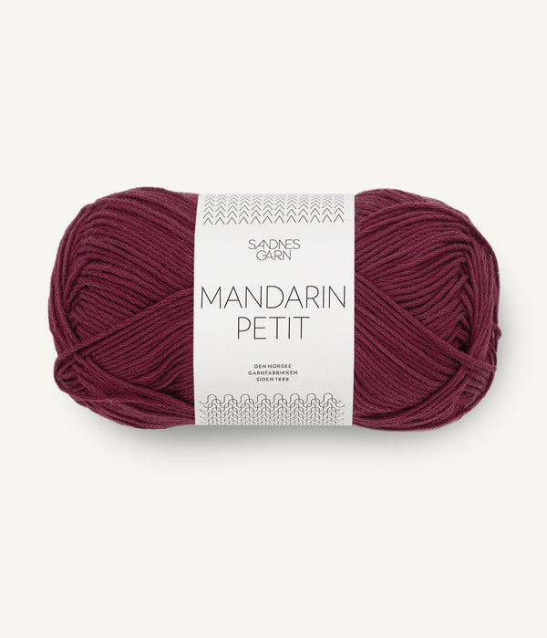 Sandnes Garn Mandarin Petit 4372 Deep Burgundy – Baumwollgarn aus 100 % Baumwolle