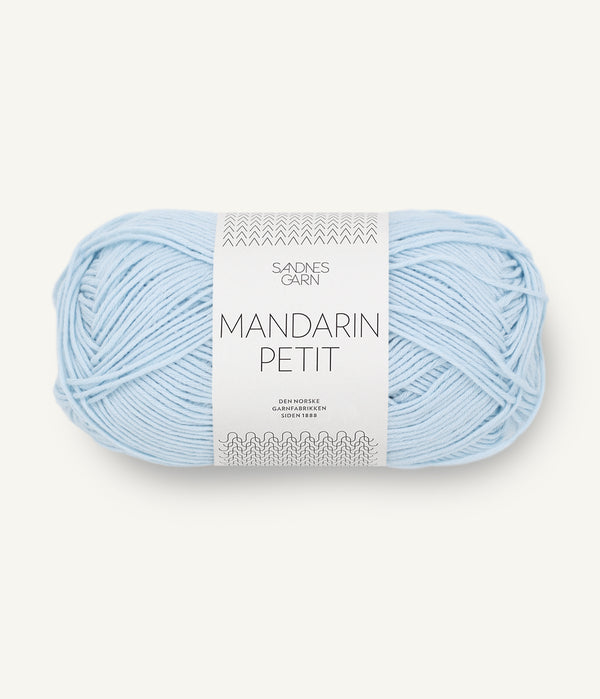 Sandnes Garn Mandarin Petit 5930 Light Blue – Baumwollgarn aus 100 % Baumwolle