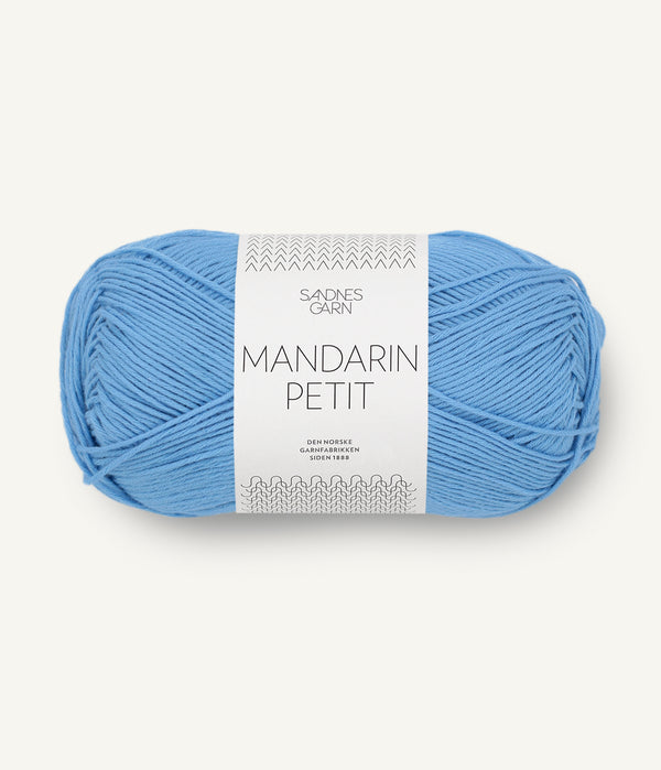 Sandnes Garn Mandarin Petit 6015 Skylar Blue – Baumwollgarn aus 100 % Baumwolle
