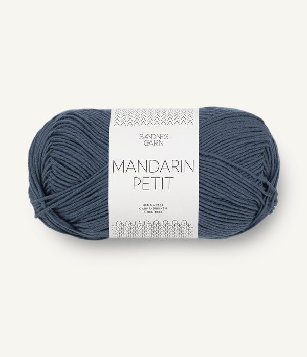 Sandnes Garn Mandarin Petit 6061 Dark Greyblue – Baumwollgarn aus 100 % Baumwolle