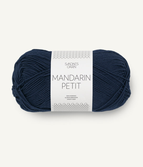 Sandnes Garn Mandarin Petit 6073 Seaside Navy – Baumwollgarn aus 100 % Baumwolle
