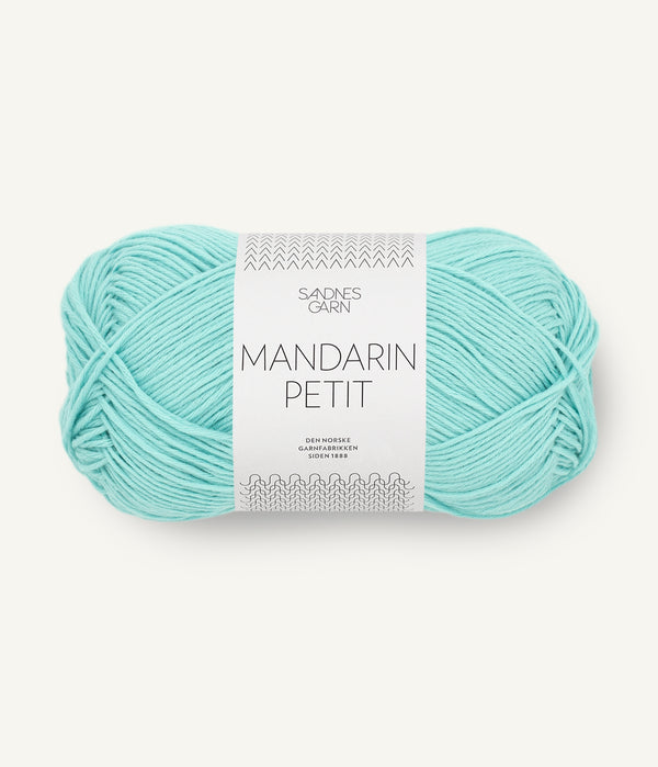 Sandnes Garn Mandarin Petit 7213 Turquoise Blue – Baumwollgarn aus 100 % Baumwolle