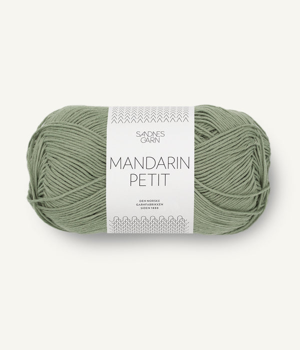 Sandnes Garn Mandarin Petit 9041 Dusty Light Green – Baumwollgarn aus 100 % Baumwolle