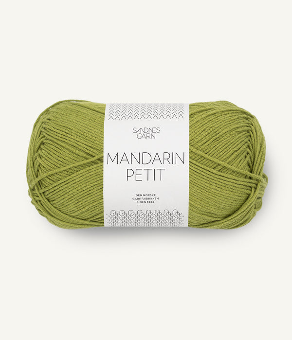 Sandnes Garn Mandarin Petit 9564 Matcha – Baumwollgarn aus 100 % Baumwolle