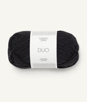 Sandnes Garn Duo 1099 Black – Garn aus 55 % Merinowolle und 45 % Baumwolle