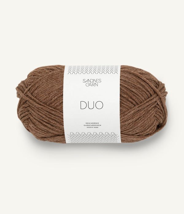 Sandnes Garn Duo 2564 Golden Brown – Garn aus 55 % Merinowolle und 45 % Baumwolle