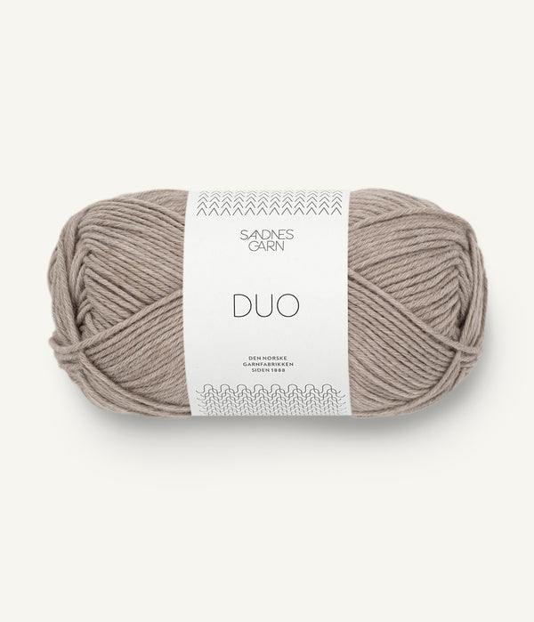 Sandnes Garn Duo 2650 Beige Mottled – Garn aus 55 % Merinowolle und 45 % Baumwolle