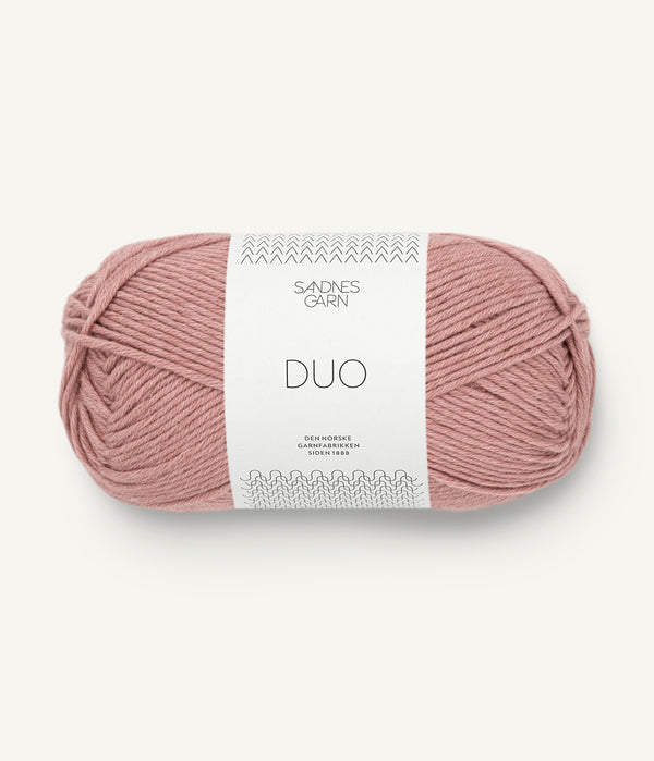 Sandnes Garn Duo 4032 Dusty Pink – Garn aus 55 % Merinowolle und 45 % Baumwolle