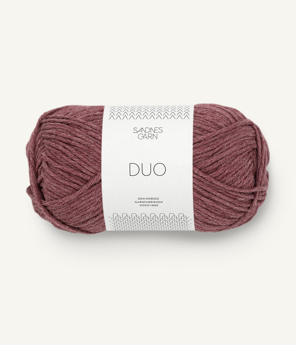 Sandnes Garn Duo 4344 Dark Powder Pink – Garn aus 55 % Merinowolle und 45 % Baumwolle