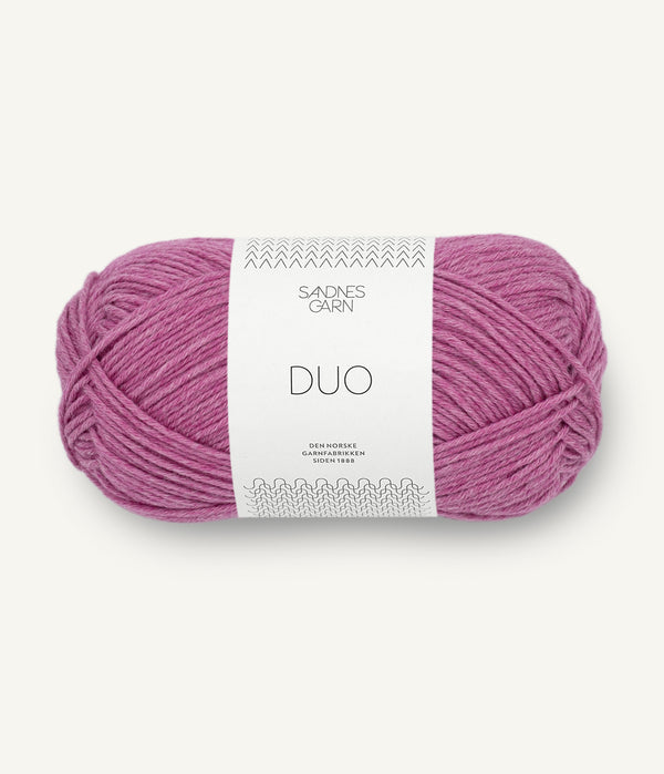 Sandnes Garn Duo 4628 Magenta – Garn aus 55 % Merinowolle und 45 % Baumwolle