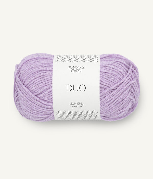 Sandnes Garn Duo 5023 Lilac – Garn aus 55 % Merinowolle und 45 % Baumwolle