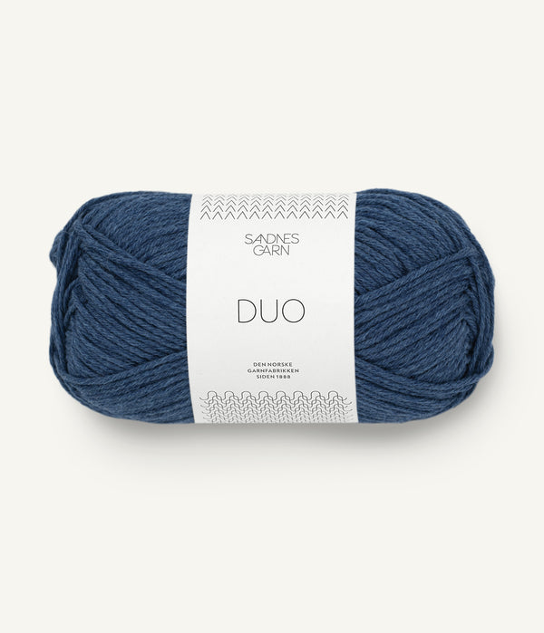 Sandnes Garn Duo 5864 Blue Mottled – Garn aus 55 % Merinowolle und 45 % Baumwolle
