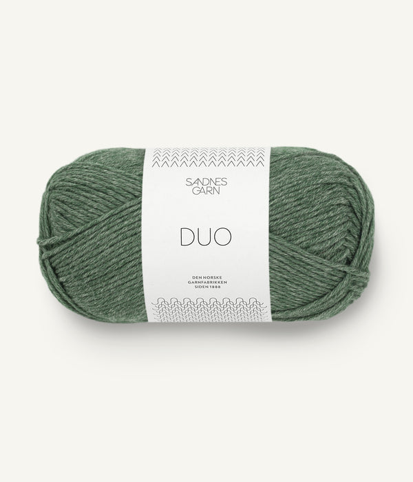 Sandnes Garn Duo 8072 Forest – Garn aus 55 % Merinowolle und 45 % Baumwolle