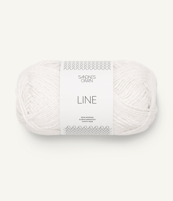 Sandnes Garn Line 1002 White – Sommergarn aus Baumwolle, Viskose und Leinen