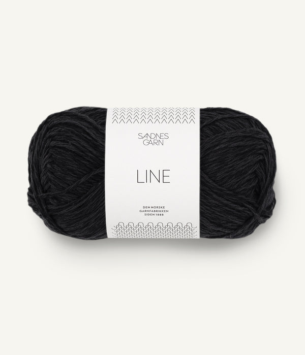 Sandnes Garn Line 1099 Black – Sommergarn aus Baumwolle, Viskose und Leinen