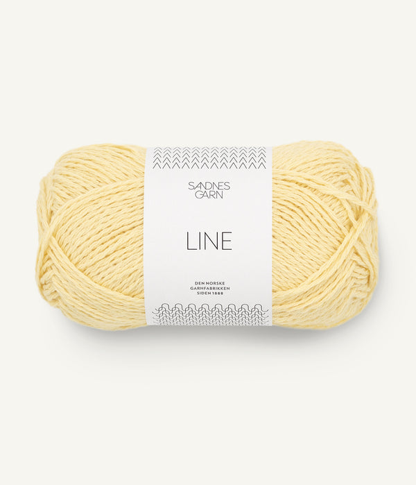 Sandnes Garn Line 2112 Light Yellow – Sommergarn aus Baumwolle, Viskose und Leinen
