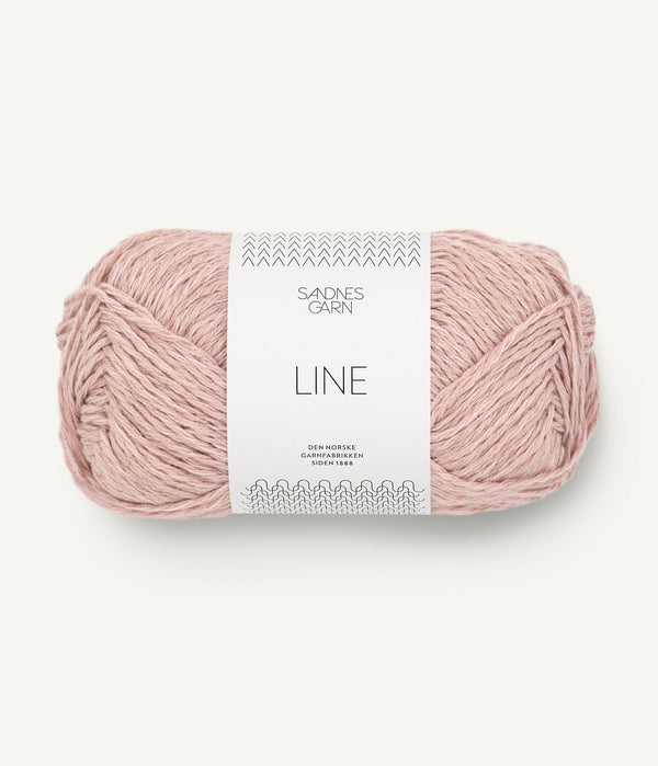 Sandnes Garn Line 3511 Powder Pink – Sommergarn aus Baumwolle, Viskose und Leinen