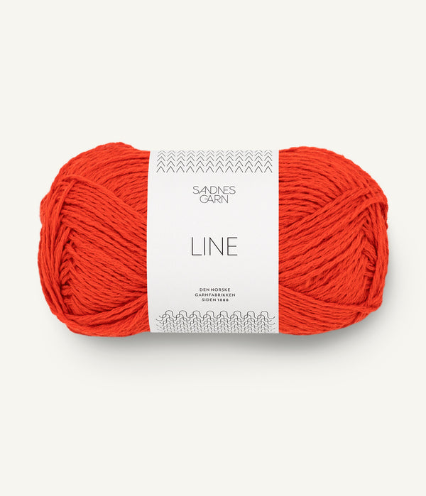 Sandnes Garn Line 3819 Spicy Orange – Sommergarn aus Baumwolle, Viskose und Leinen