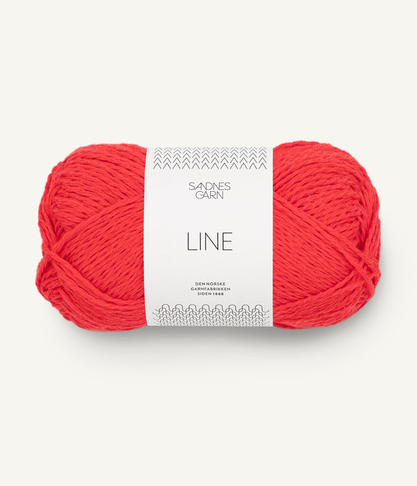 Sandnes Garn Line 4108 Flame Scarlet – Sommergarn aus Baumwolle, Viskose und Leinen