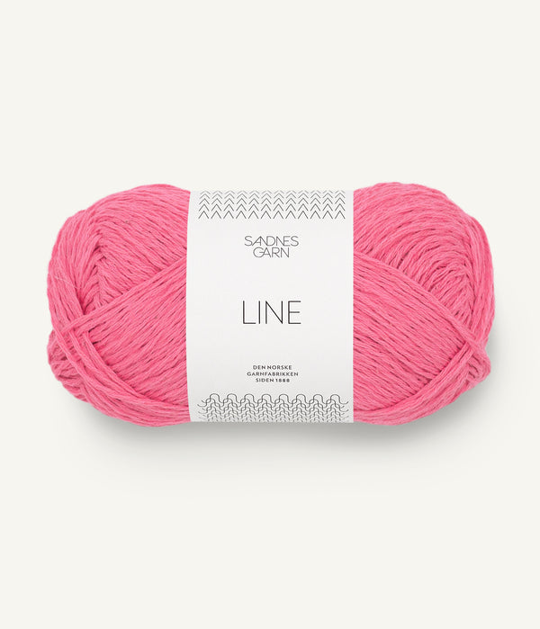 Sandnes Garn Line 4315 Bubblegum Pink – Sommergarn aus Baumwolle, Viskose und Leinen
