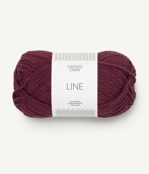 Sandnes Garn Line 4372 Deep Burgundy – Sommergarn aus Baumwolle, Viskose und Leinen