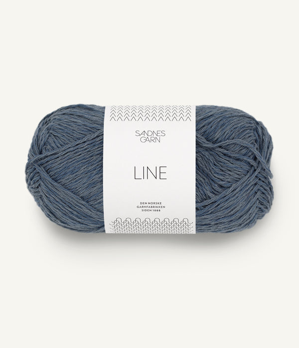 Sandnes Garn Line 6061 Dark Greyblue – Sommergarn aus Baumwolle, Viskose und Leinen