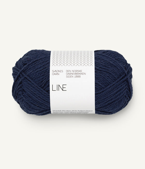 Sandnes Garn Line 6073 Seaside Navy – Sommergarn aus Baumwolle, Viskose und Leinen