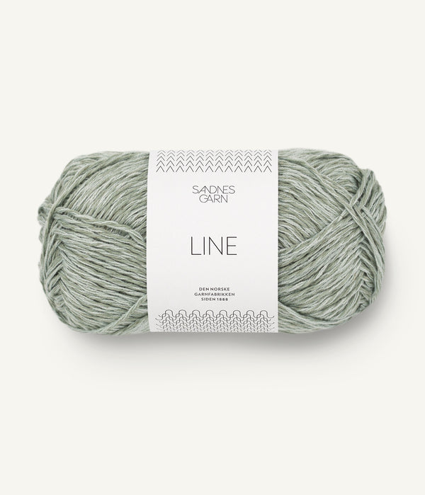 Sandnes Garn Line 8521 Dusty Light Green– Sommergarn a us Baumwolle, Viskose und Leinen