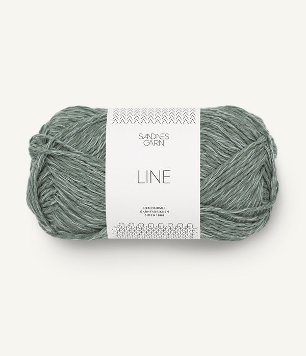 Sandnes Garn Line 8561 Dusty Green – Sommergarn aus Baumwolle, Viskose und Leinen