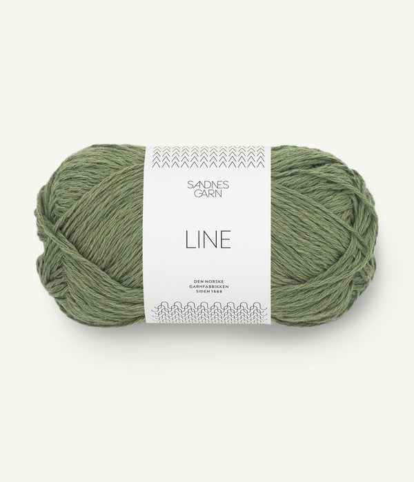 Sandnes Garn Line 9062 Olive Green – Sommergarn aus Baumwolle, Viskose und Leinen