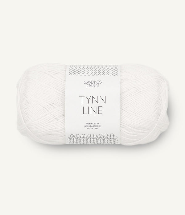 Sandnes Garn Tynn Line 1002  White – Sommergarn aus Baumwolle, Viskose und Leinen