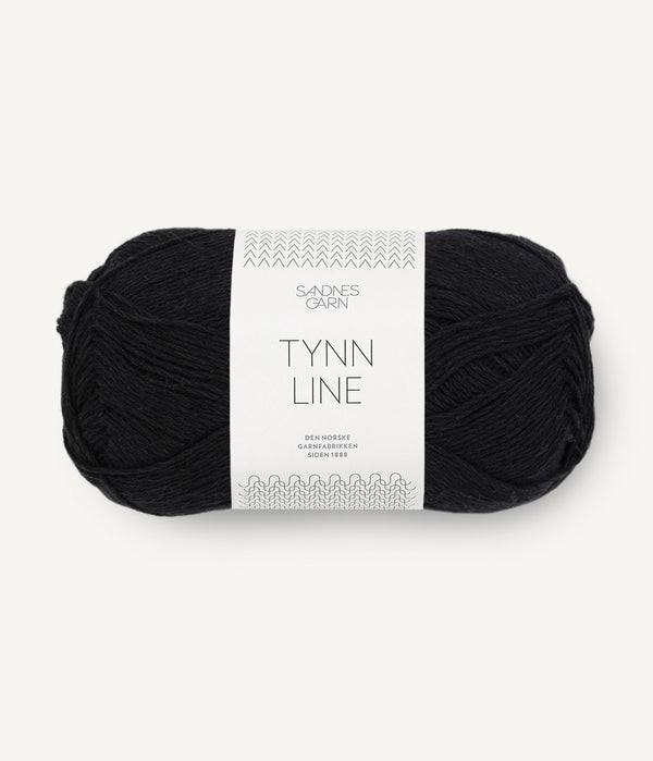 Sandnes Garn Tynn Line 1099 black – Sommergarn aus Baumwolle, Viskose und Leinen