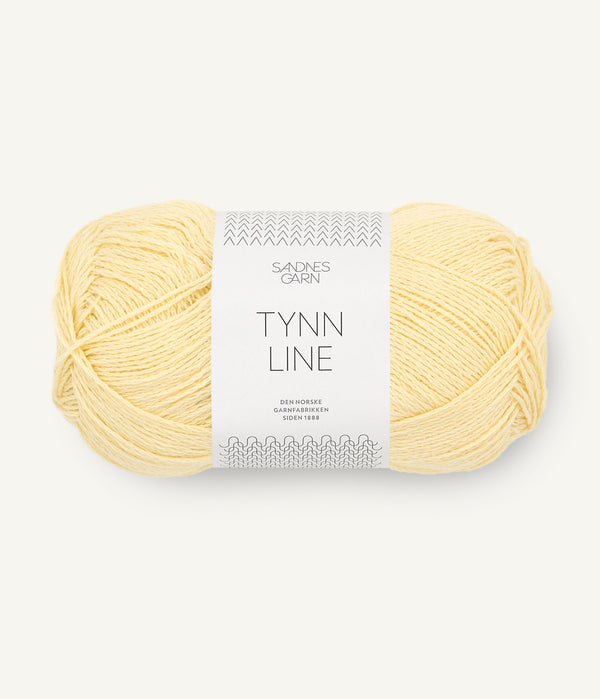 Sandnes Garn Tynn Line 2112 Light Yellow – Sommergarn aus Baumwolle, Viskose und Leinen