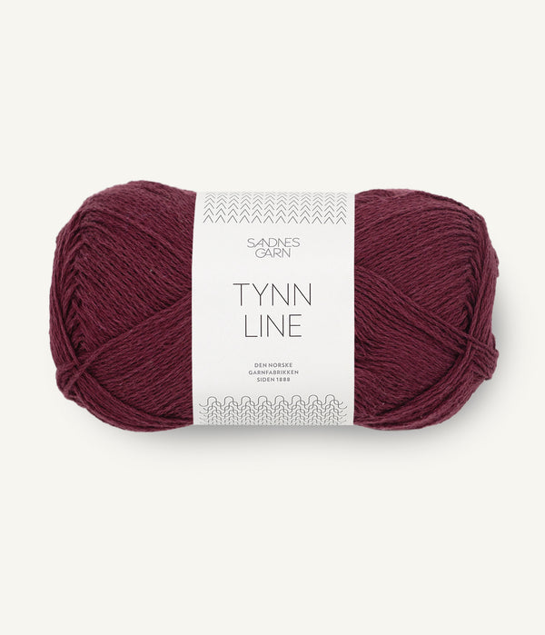 Sandnes Garn Tynn Line 4372 Deep  Burgundy – Sommergarn aus Baumwolle, Viskose und Leinen