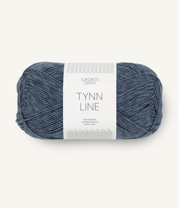 Sandnes Garn Tynn Line 6061 Dark Greyblue – Sommergarn aus Baumwolle, Viskose und Leinen