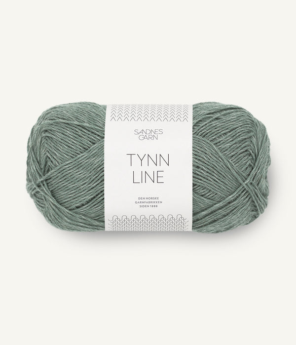 Sandnes Garn Tynn Line 8561 Dusty Green – Sommergarn aus Baumwolle, Viskose und Leinen