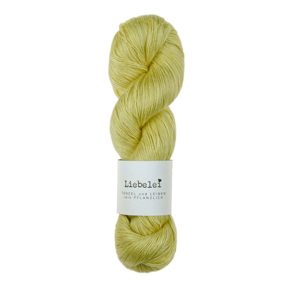 Atelier Zitron Liebelei 2710 Zitonengelb – veganes Garn aus 70 % Lyocell und 30 % Leinen