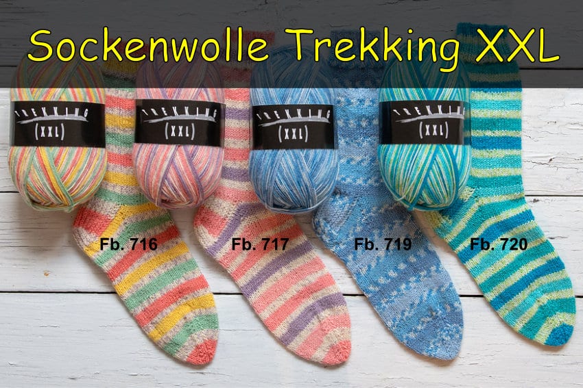 Atelier Zitron - Sockenwolle Trekking XXL - Farbe 716 - 720 - Beitragsbild