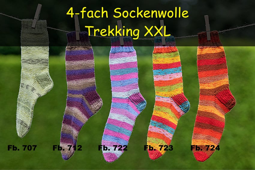 Atelier Zitron - Sockenwolle Trekking XXL - Farbe 707 - 724 - Beitragsbild