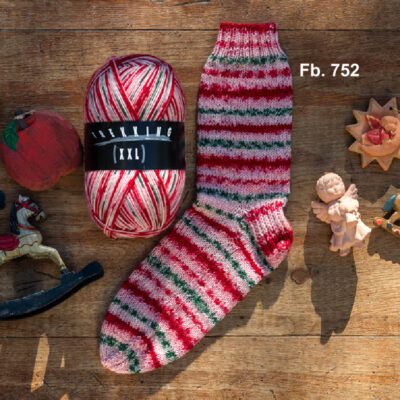 Atelier Zitron Sockenwolle Trekking XXL - Weihnachtsedition 2021 - Strickmuster Farbe 752