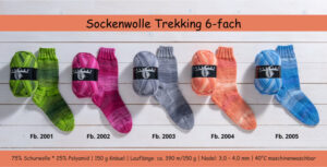 Atelier Zitron - Sockenwolle Trekking 6-fach - Farben 2001 - 2005 - Beitragsbild